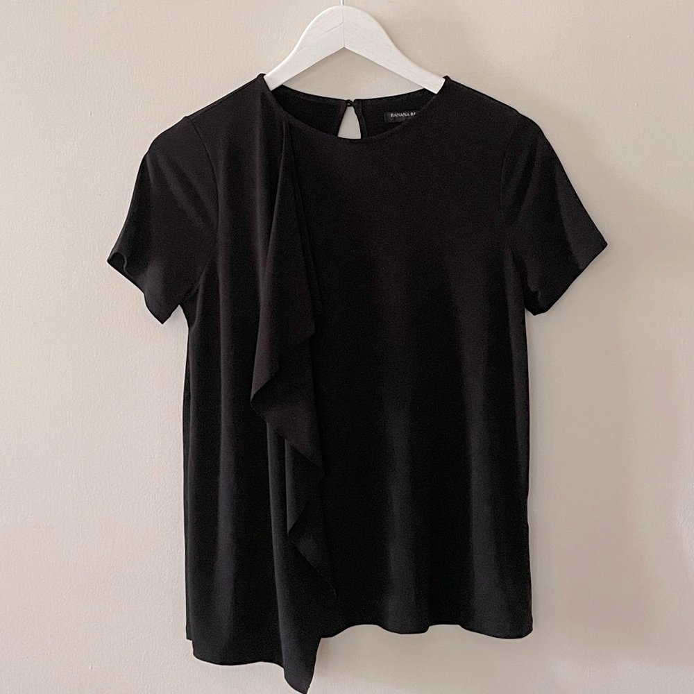Banana Republic Cascade Drape Front Knit Top